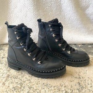 STEVE MADDEN Rainier Studded Leather Boot